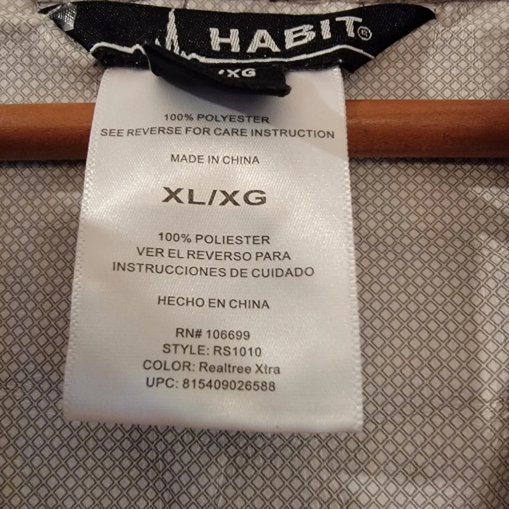 Habit Rain Jacket & Pants Set Realtree‎ Xtra Camouflage XL